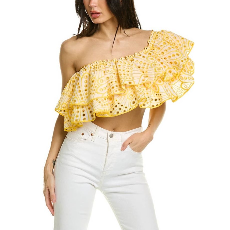 Charo Ruiz's Flamingo Top In Solar Yellow, Xs
